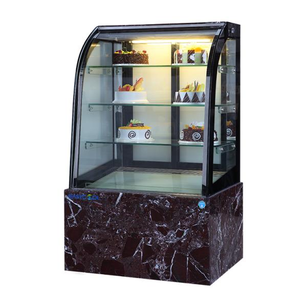 Commercial Curved Glass Refrigerator , 2.0m Fan Cooling Cake Display Cooler