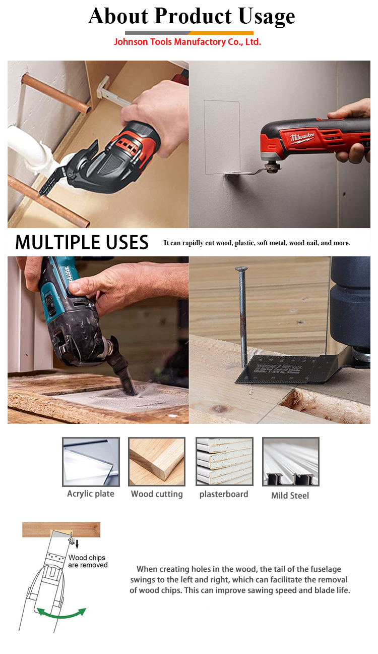 24PCS Universal Metal Wood Oscillating Multitool Quick Release Multi Tool Saw Blades