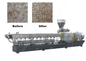 China Twin Screw Plastic Recycling Granulator Machine 2.5 - 4 MM With Vacuum Exhaust wholesale