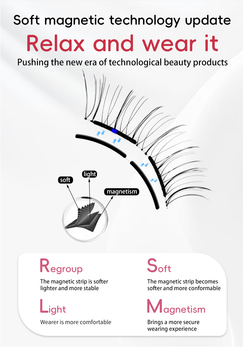Reusable Soft Magnetic False Eyelashes No Glue Needed Liner Quantum Extensions With Applicator