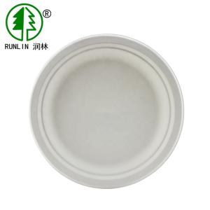 China 9 Inch Dinner Plate Sets FDA Sugarcane Pulp Disposable Plates From Bagasse wholesale
