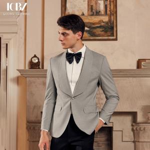 China Wool / Silk Custom Banquet Formal Wear Shawl Lapel Suit for Men's Wedding Groom's Dress wholesale
