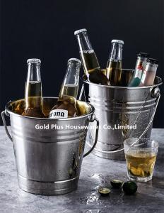 China 2.5L Bucket & cooler & holder type stainless steel mini ice bucket cheap steel ice bucket wine ice bucket wholesale