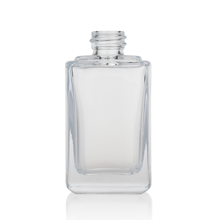 30 Ml Packaging Clear Empty Lotion Cosmetics Square Glass Liquid Foundation Bottle F131
