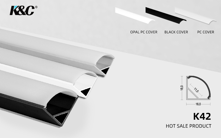 Lighting accessories waterproof aluminum profile IP65 surface installation for bathroom