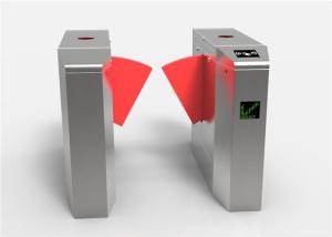 China 304 Stainless Steel Flap Barrier Gate , Synchronization Controlled Access Turnstiles wholesale
