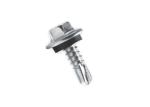 DIN / ANSI Standard Chipboard Wood Screws , Hex Washer Self Drilling Screw