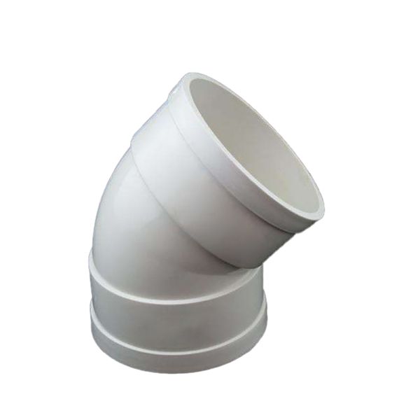 45 Degree PVC Drainage Pipe Fittings Elbow Quick Connector