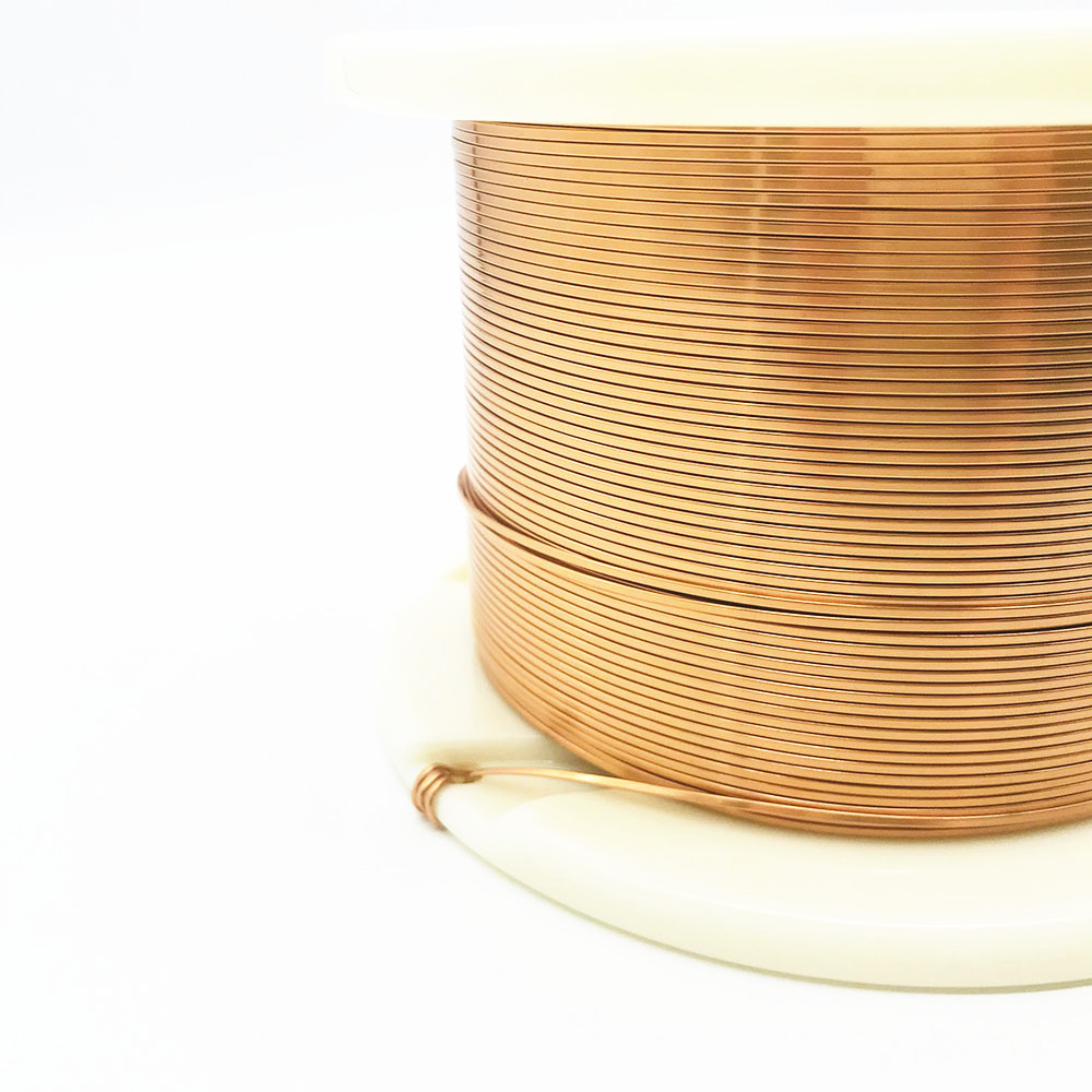 Super Thin Rectangular Magnet Wire , 0.04 - 1.8mm Flat Copper Wire For Automotive