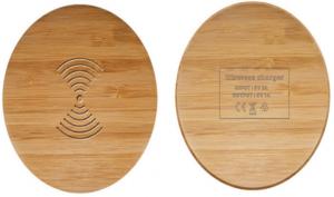 China Bamboo wireless phone charging pad 10W fast charging wireless Charger 9V 3A wholesale