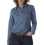 Womens Denim Shirt Long Sleeve Button Down with Pockets Blouses