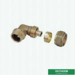 Female Threaded Elbow Pex Brass Fittings Brass Color Customized Logo Screw