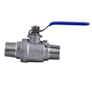 China Customized Support Stainless Steel Water Treatment Male to Male Thread 2PC Ball Valve wholesale