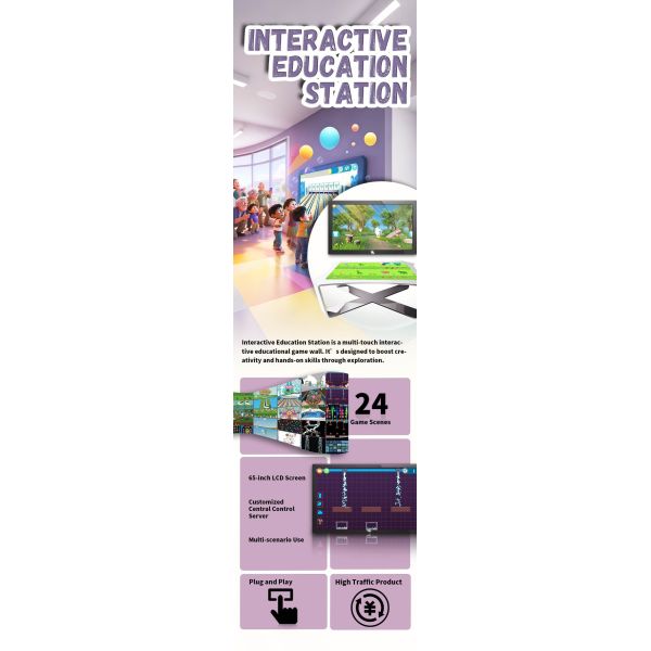 Continuous Game Update Interactive Education Screen with Expanding Learning Content