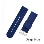 Smart Wrist Silicone Watch Strap Flat Head Anti Sweat 18mm 20mm 22mm 24mm