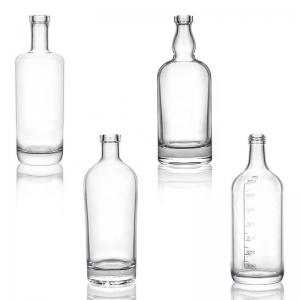 China CROWN CAP Sealing 200ml Clear Round Glass Bottles for Carbonated Drinks in Bulk wholesale