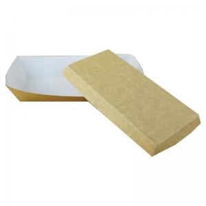 China Custom Logo Paper Serving Trays , Disposable Paper Tray Exquisite Printing wholesale