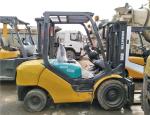 Komatsu Used Diesel Forklift Truck , Original 3 Stage Mast Forklift