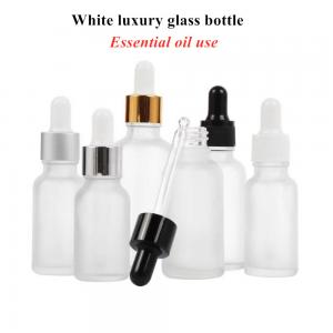 China 15ml 20ml 30ml Frosted Glass Dropper Bottles Hot Stamping Surface wholesale