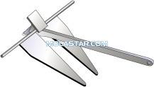China Molastar Stockless Steel Anchor For Sale Danforth Anchor Offshore Anchor Easy Handling Steel Anchor For Marine wholesale