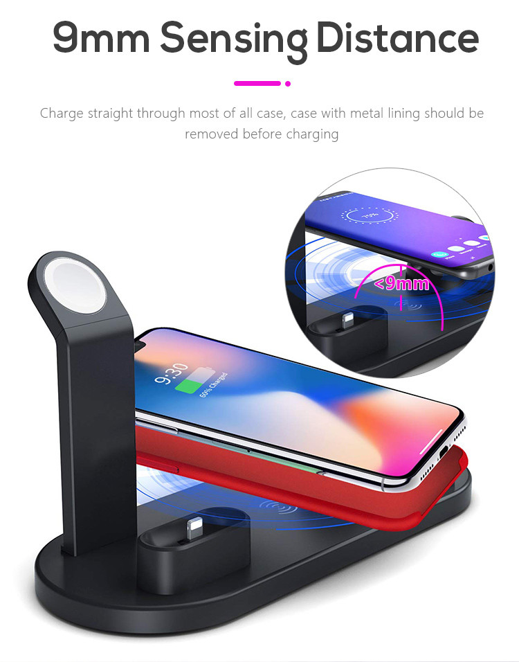 OEM QI Standard 10W 3 In 1 QI Wireless Charger