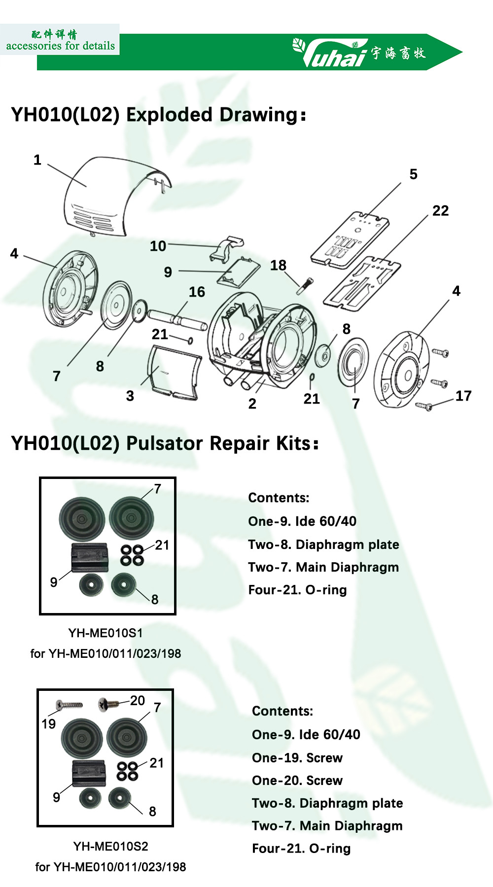L02 AIR Milking Machine Pulsator Two Hole Plastic Export Air Pulsation Pulsator