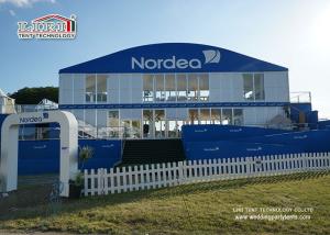 China Dome Shape Blue Color Double Decker Tents With Glass Walls for Sporting Events Large Capacity wholesale