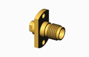 China Brass Waterproof Female Flange Mount RF Coaxial Connector For Cable wholesale