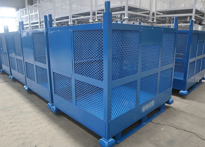 Stackable Forklift Stillage Bin Mesh Pallet Cages Drop Front