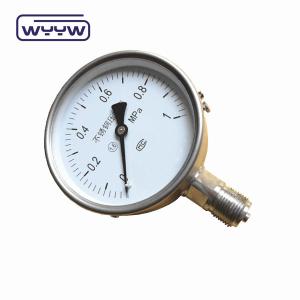 China Pressure 0 .. 1000 Bar All Stainless Steel Pressure Gauge For Pharmaceutical Applications No Liquid Filled wholesale