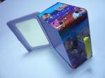 Rectangle Colorful Metal Square Tin Containers Hinge Box For Packing , Metal
