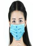 Anti Dust Mouth Medical Mask Ultrasonic Weld , Printed Disposable Face Masks