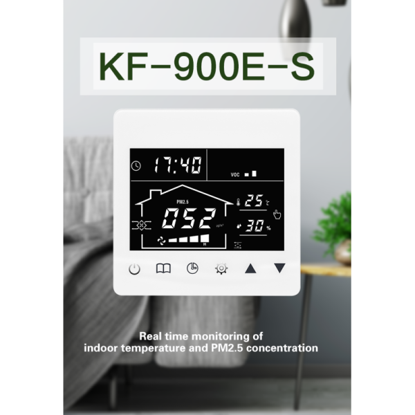 WIFI Tuya Digital Ventilation Controller PWM / 0-10V Smart Fan Controller With VOC PM2.5 CO2