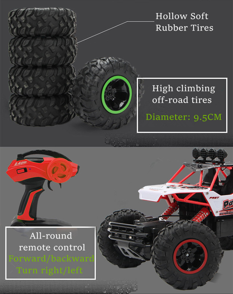 speed 4WD RC Electric Off-road Racing Truck with Remote Control 100M Remote Distance