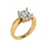 Buy cheap Hand setting 14K Solid Gold Jewellery , Round Cut 2.7ct Natural Solitaire from wholesalers