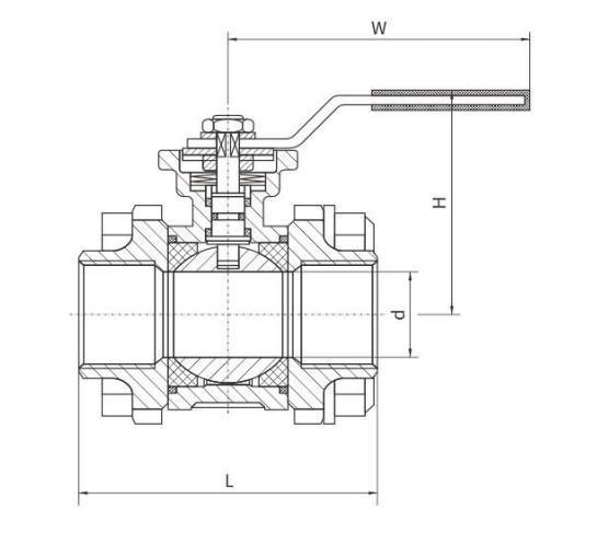 Xtv 3/4 Inch Full Port Manual Stainless Steel 3PC Ball Valve