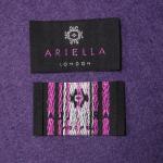 OEM Black Garment Woven Neck Labels End Fold Heat Cut Finishing