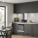 Waterproof Smart Wood Kitchen Cabinets in Customized Veneer Color for Modern