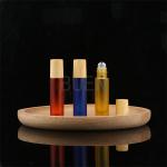 10ml Leak Proof Glass Roll On Bottle Skin Care With Bamboo Cap