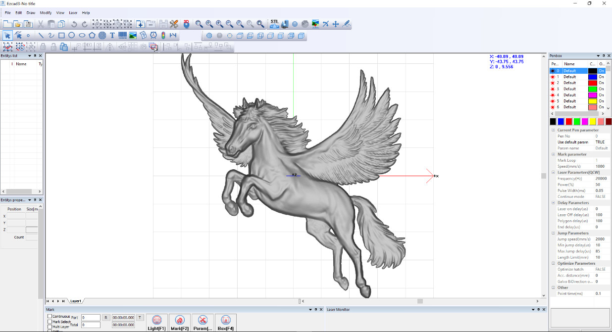 Multi Layer UV / 355 / QCW / 3D Laser Marking Software EZCAD3 Software