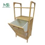 Natural Bamboo Laundry Basket Storage Bin Hamper Dirty Clothes