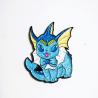 Buy cheap Pokeman Game Glitter Enamel Lapel Pins Vaporeon Design With Rubber Clutches from wholesalers