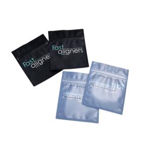 China Transparent Front Reusable Zipper Bags MOPP CMYK Aligners Mylar Packaging Bags wholesale
