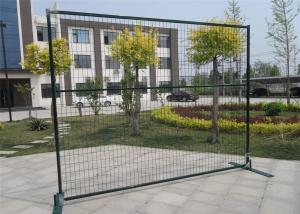 China Powder coated 6’/1830mmx10’/3048mm width construction temp fence panels mesh 2x4/50mmx100mm*11.5ga frame 40mm*40*1.5mm wholesale
