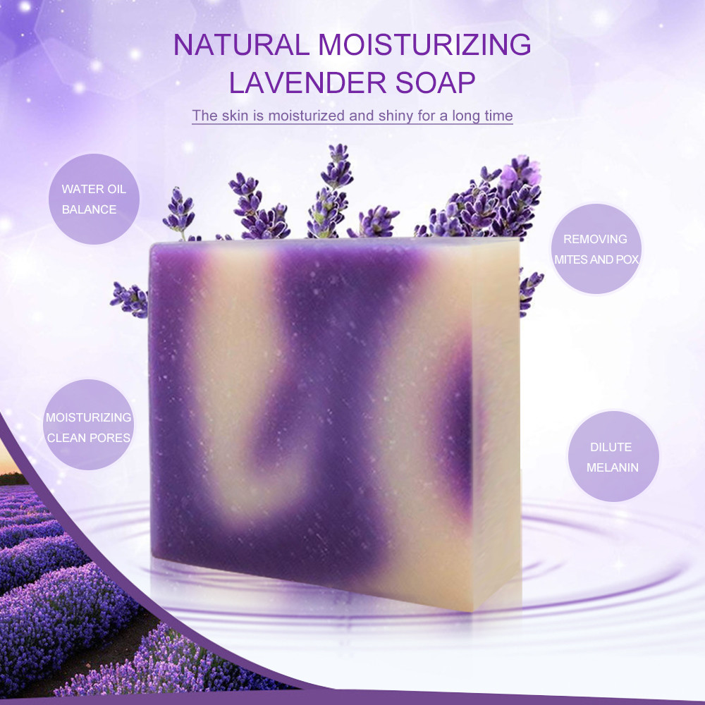 Herbal Organic Handmade Soap Lavender Scent Dry Skin Soap