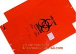 Durable plastic Biohazard Bags for medical waste, biohazard specimen transport
