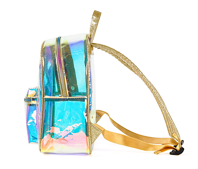 Custom Holographic Reflective Bags Wholesale Rainbow TPU Clear Backpack