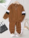 Children'S Outfit Sets Boy'S Color Block Tracksuits Children'S Cotton Sports