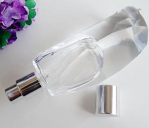 China perfume bottle 50-170ml recycled glass bottles black blue red pink green cap plastic and metal roll frog wholesale