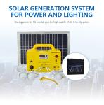 Home Portable Solar Panel Light Kit DC 10w 20W 30w Energy Power MP3 Radio
